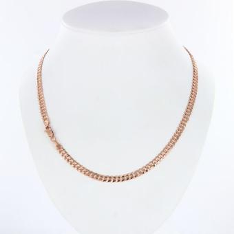 Excellent chain and/or bracelet, Russian red gold 585, diamond-cut curb link design, width approx. 4 mm, weight in 19 cm approx. 4,2 gr., weight in 45 cm approx. 9,2 gr.
