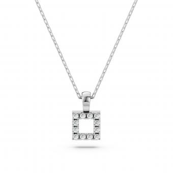Necklace, red / white and yellow gold 585, with brilliant-cut diamonds approx. 0,06 ct. GSI