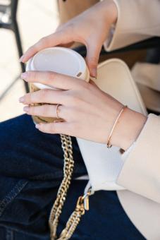 Damenring aus Russischem Rotgold 585 mit Zirkonia
