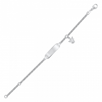 Children’s bracelet with charm "Angel", sterling silver 925, width approx. 2–5 mm, length approx. 12–14 cm