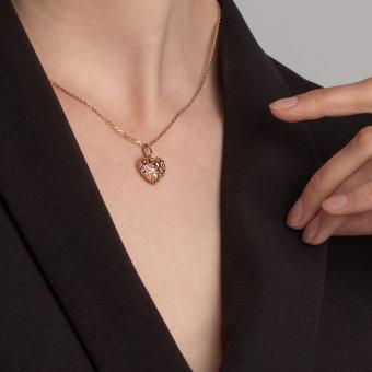 Pendant, russian red gold 585, height approx. 20 mm