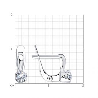 Kinderohrringe aus Silber 925 mit funkelnden Zirkonia, Höhe ca. 8 mm