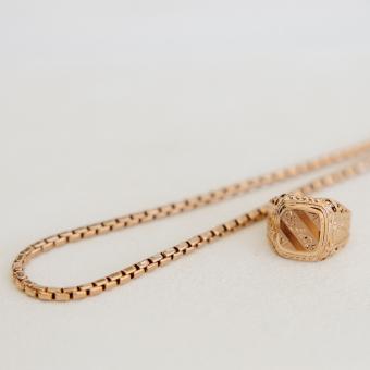 Gold chain in russian red gold 585, width approx. 3,5 mm