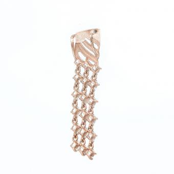 Unique pendant, red gold 585, zirconia, height approx. 43 mm