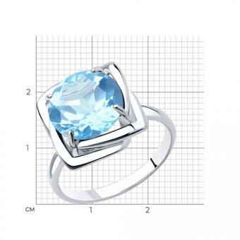 Eleganter Damenring, Silber 925, mit Topas Sky - Größe ca. 10 mm