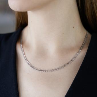 Цепочка из серебра 925 пробы, ширина ≈ 3,5 мм