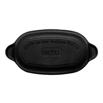 BriZoll HORECA Servierpfanne oval 10 cm. aus hochwertigem Gusseisen