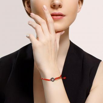 Sokolov Браслет из красной нити и серебра 925 пробы