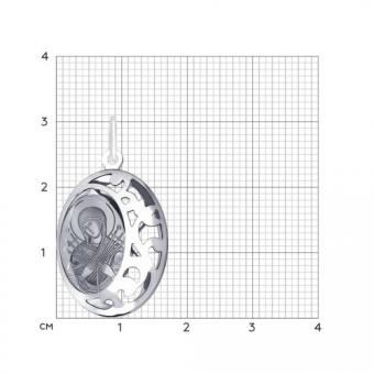 Sokolov Anhänger Ikone aus 925 Silber mit Diamantschliff