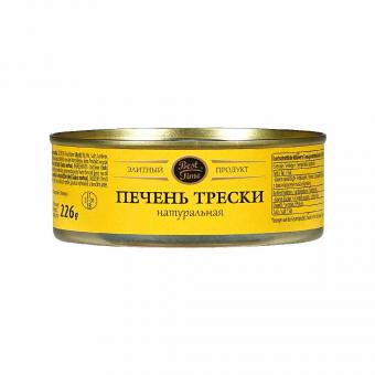 BEST TIME Печень трески в собственном соку, 230 г