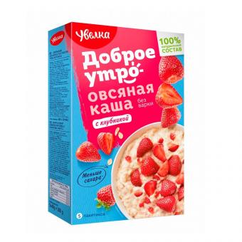 Uvelka oat flakes with strawberries, 5x40g