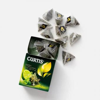 Curtis Green Tea "Fresh Mojito", 20 Pyramid-Btl.