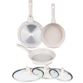 BEM pan set with glass lids - 3 pieces (20, 24, 28 cm)