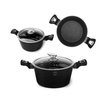 Berlinger Haus Набор посуды из 15 предметов из нержавеющей стали в черном цвете