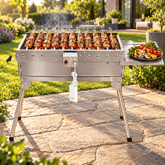 RAMBO GRILL Ares 2.0 — Grillaufsatz mit automatischer Spießdrehung