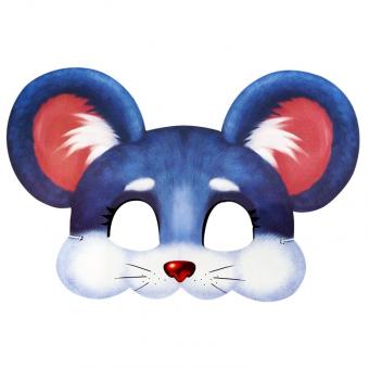 Masks - Set of 5 "Mouse" 20 x 29 cm, with elastic band, made of cardboard