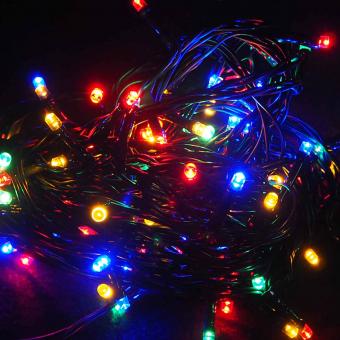 Световая гирлянда со 100 разноцветными светодиодами, 13 м