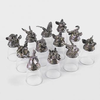 Подарочный набор рюмок "Китайский гороскоп", 12 шт