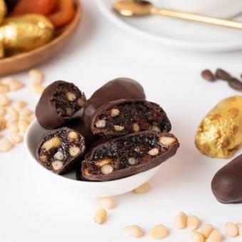 Фруктовые конфеты «Фрутодень» с кедровыми орехами, финиками, курагой и черносливом, 120 г