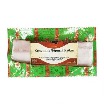 Lackmann Schweinebauch schwarzgeräuchert -"Solonina Tschjornyj Kaban", ca. 280 g