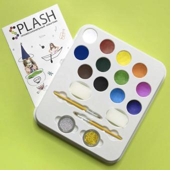 SPLASH Professionelles Kinderschmink-Set "Klassik + Perlmutt" 12 Farben, 51 g