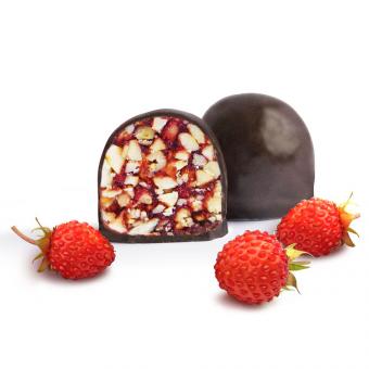 Конфеты Кедровая комета с земляникой, 70г