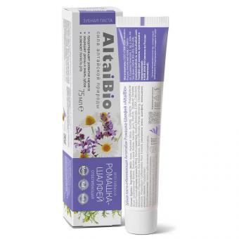 AltaiBio Aufhellende Zahnpasta "Anti-Tabak" Kamille-Salbei, 75 ml