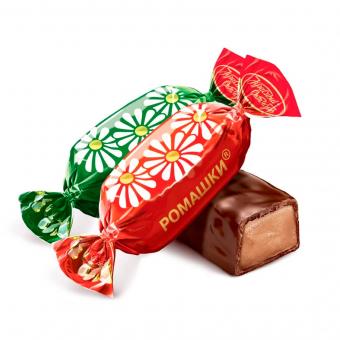 Fondant-Konfekt "Romaschki" mit Crème Brûlée-Geschmack, umhüllt von Schokolade, 210g