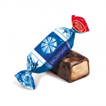 Fondant-Konfekt "Vasilki" mit Milchgeschmack, umhüllt von Schokolade, 210g