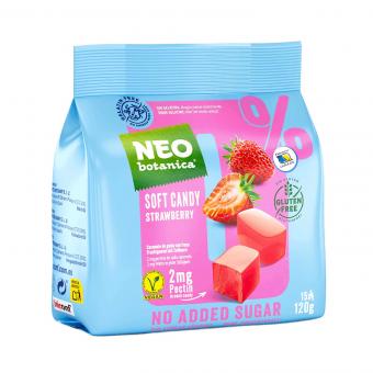 NEO Botanica fruit gum sweets with strawberry, 0% added sugar, 120g