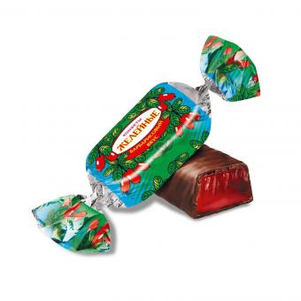 Schokoliertes Geleekonfekt mit Berberitzengeschmack, 210g