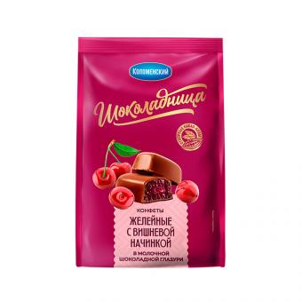 Kolomensky "Schokoladnitsa" Geleebonbons mit Kirschfüllung in Milchschokolade, 160g