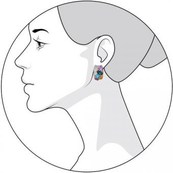 Sokolov Серьги из золота 585 пробы с миксом камней