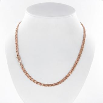 Rhombokette aus 585 Rotgold, Breite ca. 4 mm