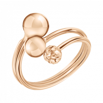 Damenring, Rotgold 585, Breite des Mittelteils ca. 16 mm