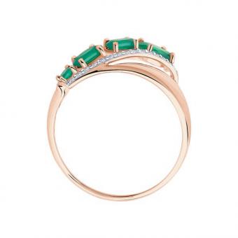Sokolov ladies' ring in 585 rose gold with agates and zirconia