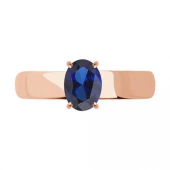 Sokolov Кольцо из золота 585 пробы с синим сапфиром