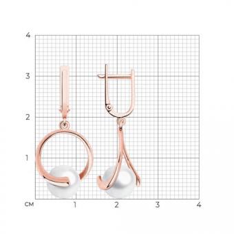 Серьги из золота 585 пробы с жемчугом