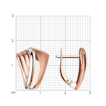 Sokolov Ohrringe aus 585 Rotgold mit Weißgoldeinsatz