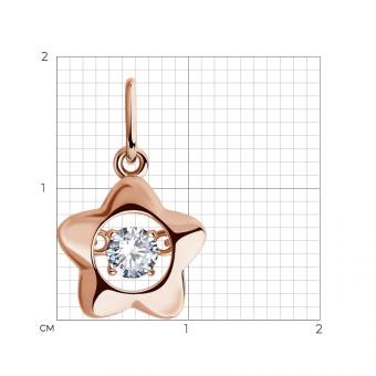 Sokolov Подвеска из золочёного серебра 925 пробы с фианитом