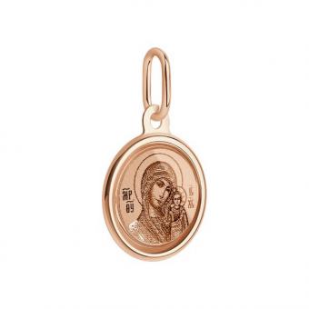 Sokolov Anhänger Ikone aus 585 Rotgold mit Emaille