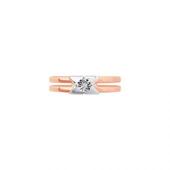 Sokolov ladies ring gold plated 925 silver with diamond