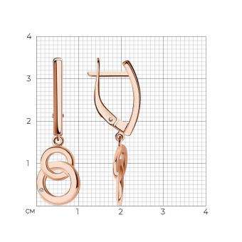 Sokolov earrings gold plated 925 silver with diamonds