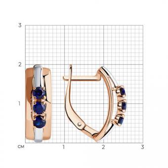 Sokolov Ohrringe vergoldet aus 925 Silber mit Saphir HTS