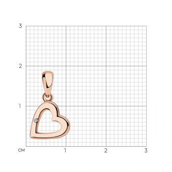 Sokolov Подвеска из позолоченного серебра 925 пробы с бриллиантом