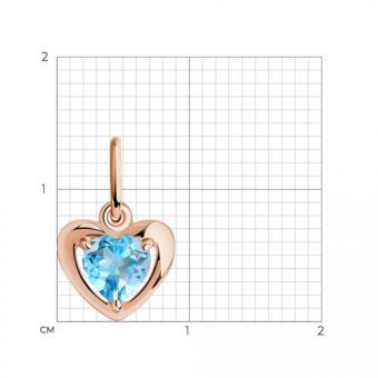 Sokolov Anhänger Herz aus 585 Rotgold mit Topas