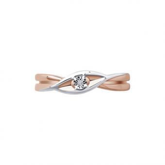 Sokolov ladies ring 925 silver gold plated with diamond