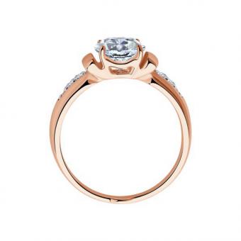 Sokolov Damenring aus vergoldetem 925 Silber mit Zirkonia