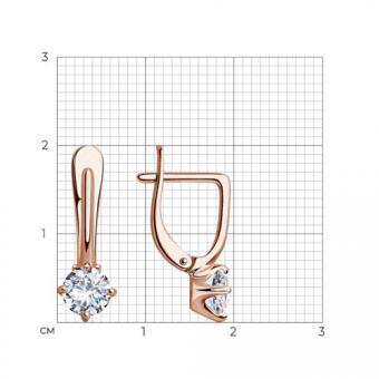 Sokolov Ohrringe aus 925 Silber vergoldet mit Zirkonia
