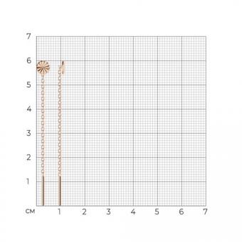 Sokolov Серьги-цепочки из позолоченного серебра 925 пробы